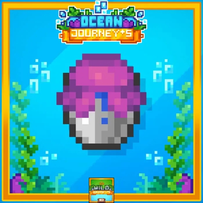 Фиолетовая медуза в рамке