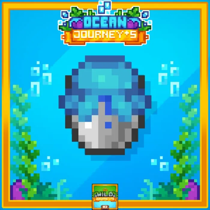 Ведро с голубой медузой в рамке