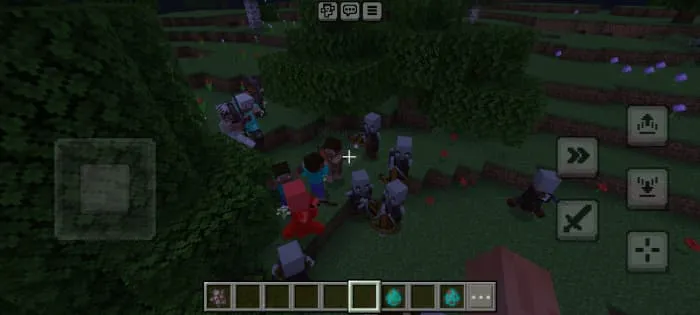 Битва людей и мобов