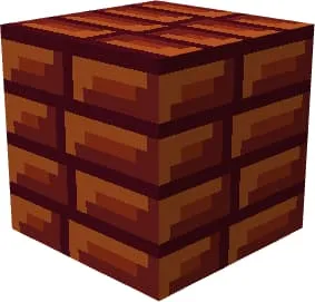 Новый кирпичный блок коричневого цвета