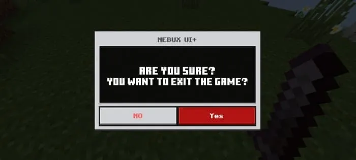 Предупреждение о выходе