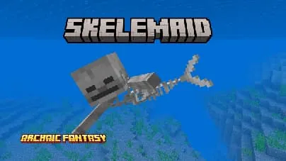 Русалка-скелет под водой