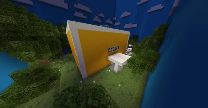 Магазин из оранжевых блоков