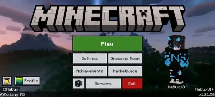 Главное меню игры в новом дизайне