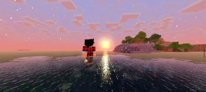 Игрок на фоне садящегося солнца