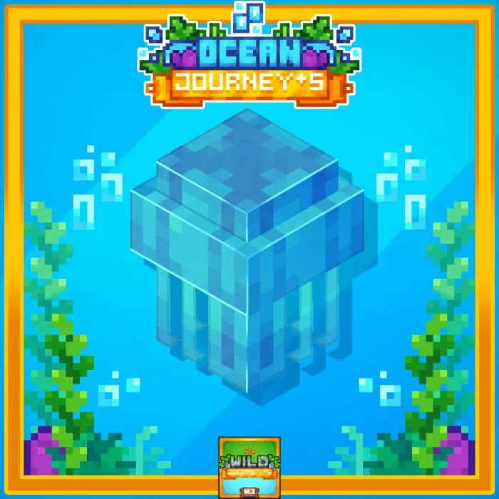 Синяя медуза в воде