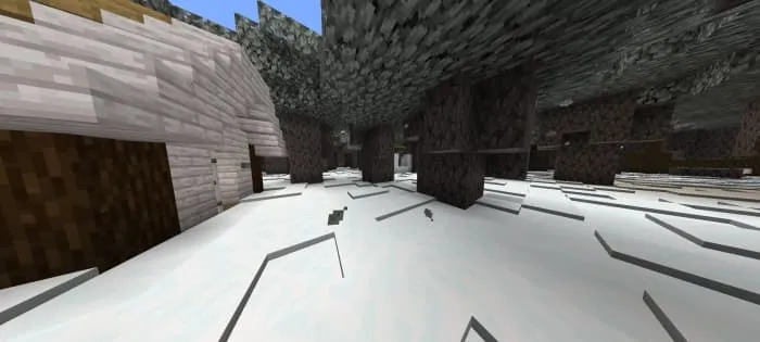 Локация с зимнем лесом