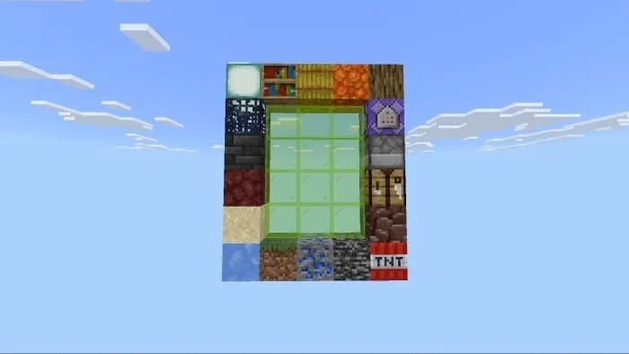 Некоторые предметы и желтое стекло внутри рамки