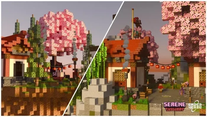 Необычайных остров в японской стилизации