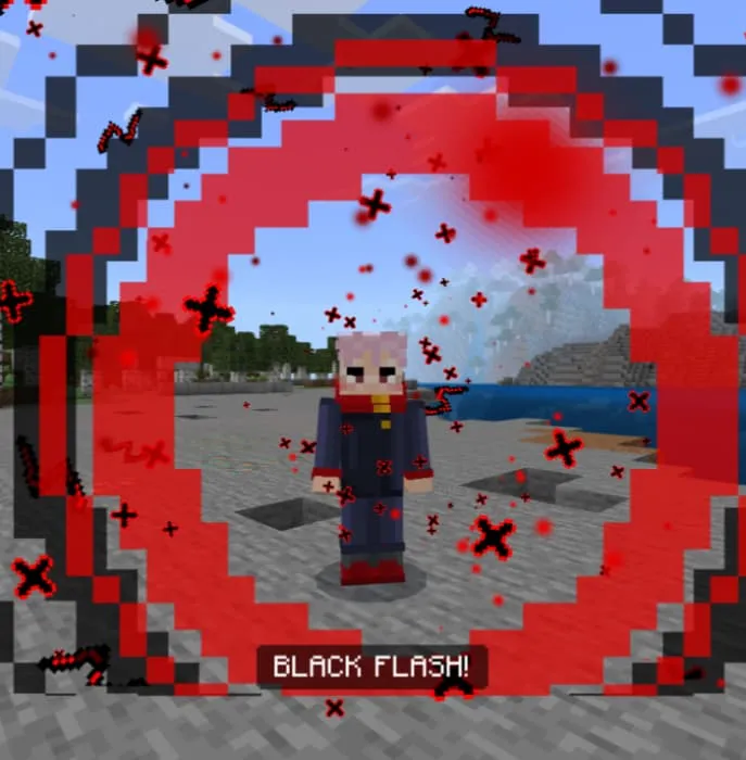 Юджи Итадори с частицами удара