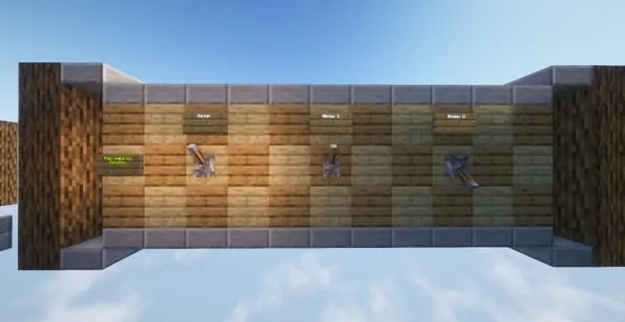 Парящая конструкция с рычагами и табличками