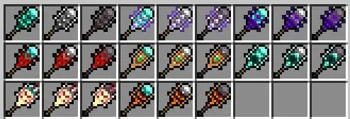 Все комбинации булав