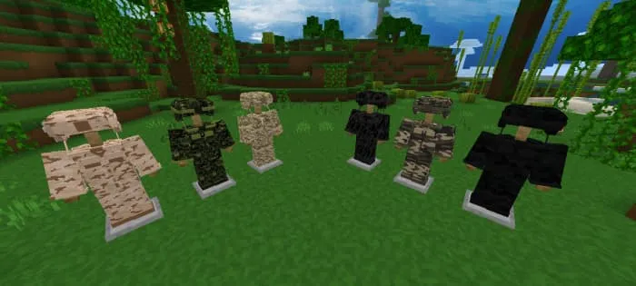 Комплекты брони с пятнистым принтом