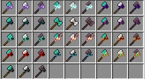 Все комбинации топоров