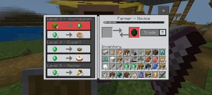 Интерфейс торговли с жителем