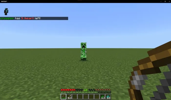 Сообщение о здоровье моба