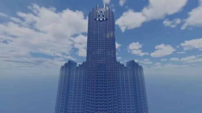 Здание башни снаружи