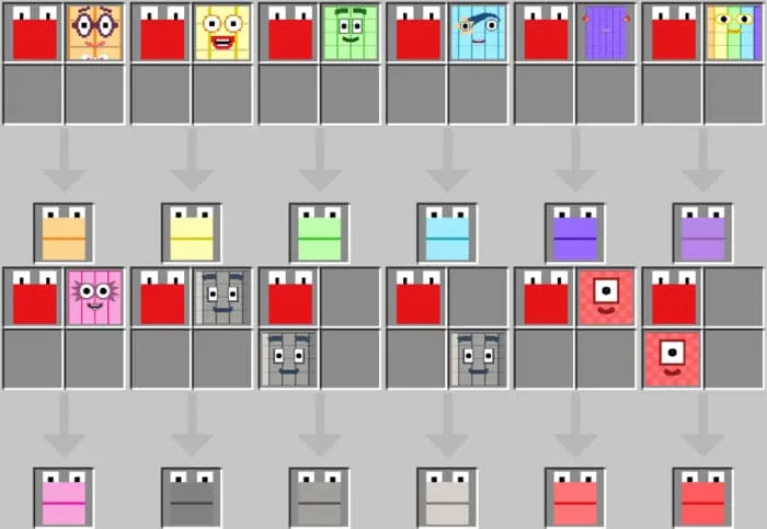 Другие крафты цифровых блоков из маленьких цифровых блоков