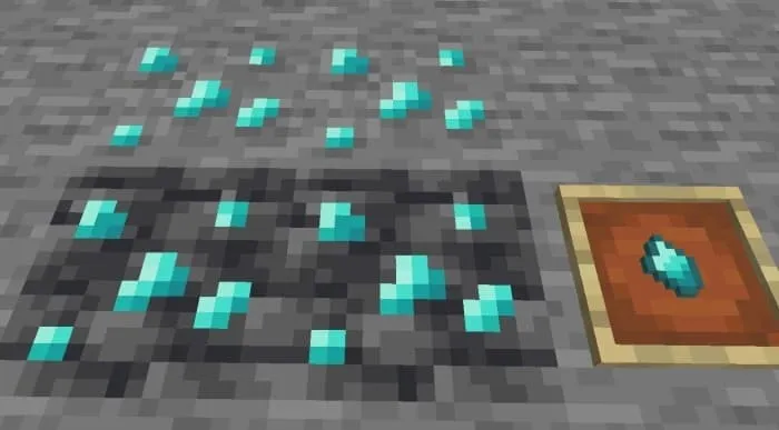 Алмазный осколок в руде