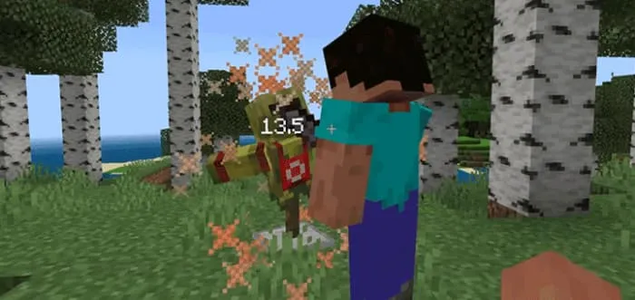 Чучело в берёзовом лесу