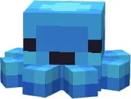 Голубой светящийся осьминог