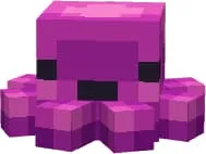 Светло-фиолетовый светящийся осьминог