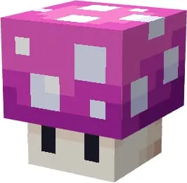 Светло-фиолетовый светящийся гриб