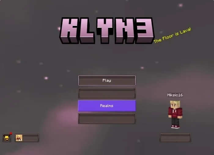 Главное меню игры в розовом стиле