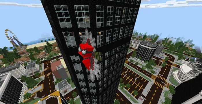 Использование игроком крыльев в воздухе