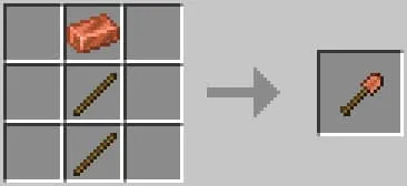 Получение медной лопаты в верстаке