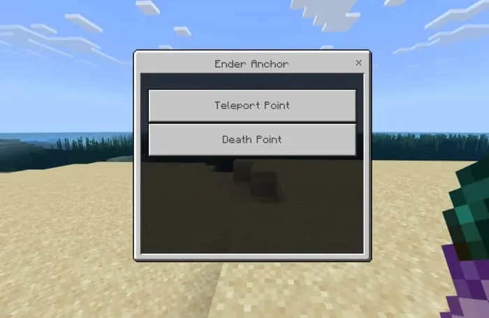 Интерфейс якоря телепортации