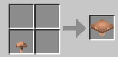 Крафт блока гриба