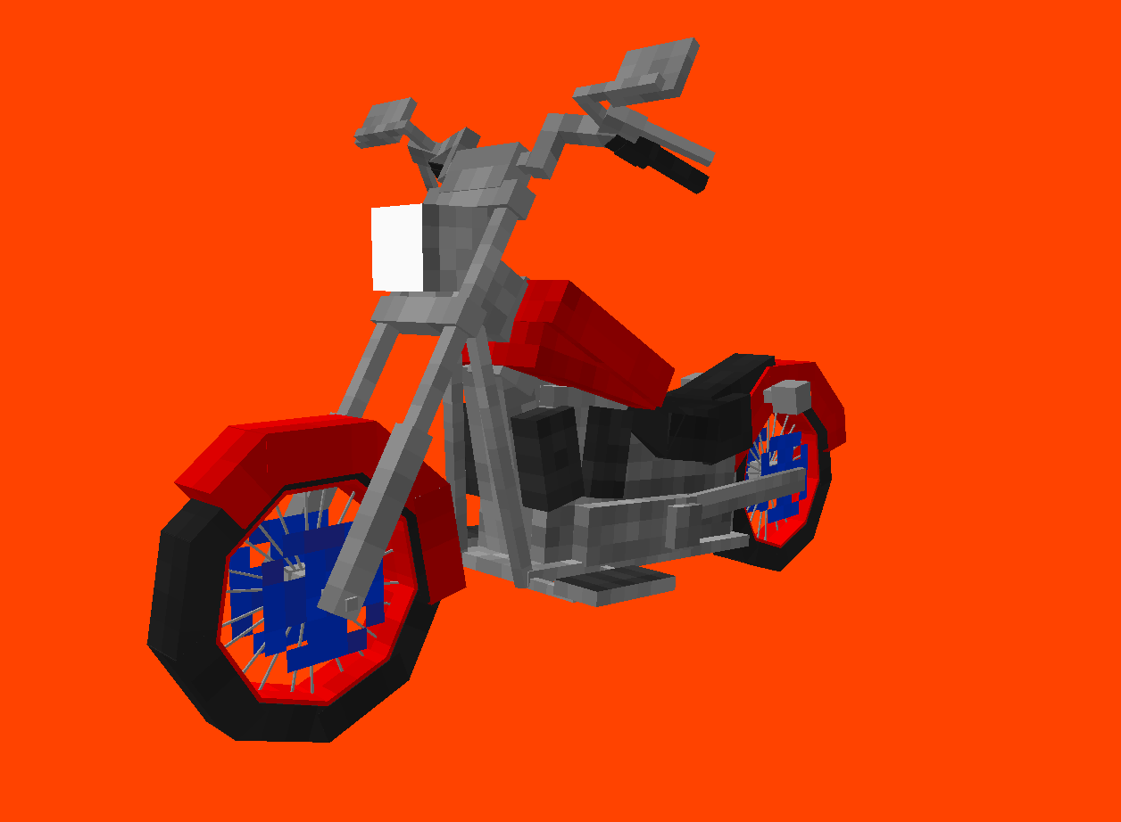 Мотоцикл в красном цвете