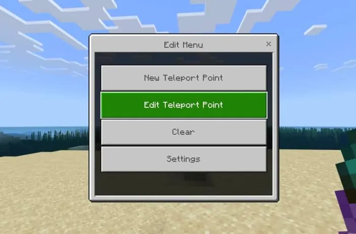 Настройки точки телепортации