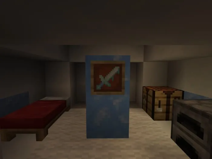 Замороженный меч в рамке