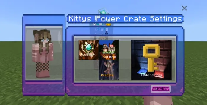 Меню удаления и редактирования предметов