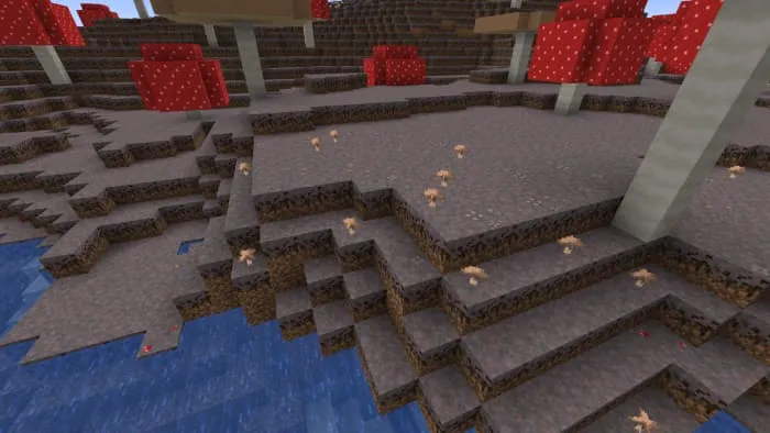 Грибной биом с улучшенными текстурами мицелия