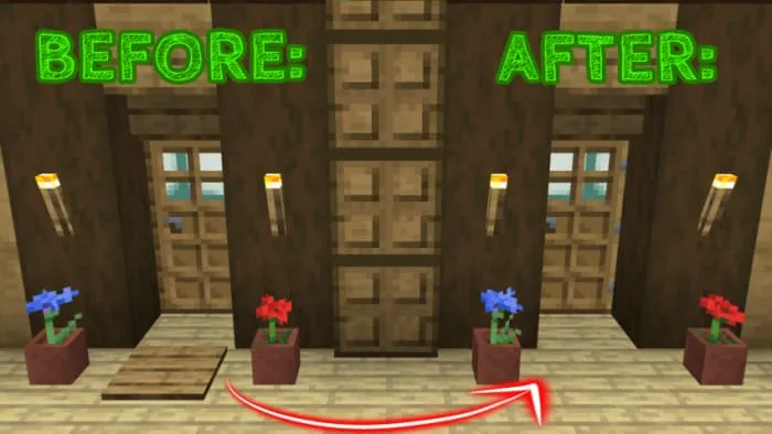 Комната с нажимной плитой до и после изменений