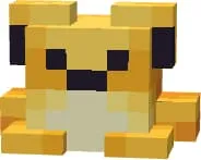 Желтая светящийся лягушка