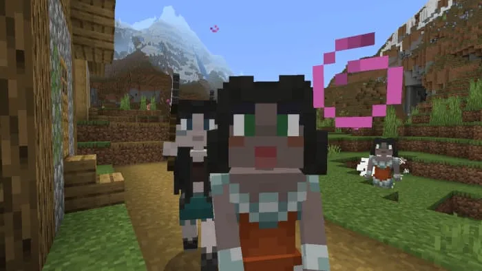 Мобы атакуют игрока в деревне