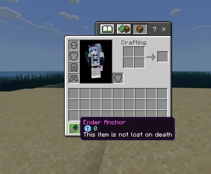 Якорь телепортации в инвентаре