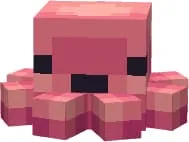 Темно-розовый светящийся осьминог