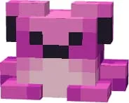 Розовая светящийся лягушка