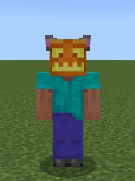 Голова в виде тыквы с ушами