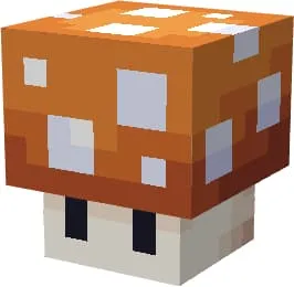 Темно-оранжевый светящийся гриб