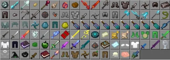 Разнообразные предметы в инвентаре