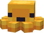 Светло-оранжевый светящийся осьминог