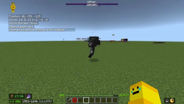 Интерфейс в режиме выживания