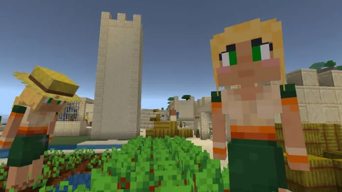 Деревенские жители в виде девушек