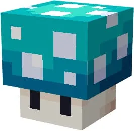 Темно-голубой светящийся гриб